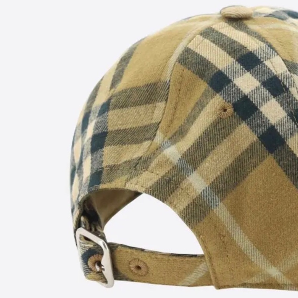🆕 BURBERRY Unisex Twill Check Baseball Cap - Picture 3 of 11